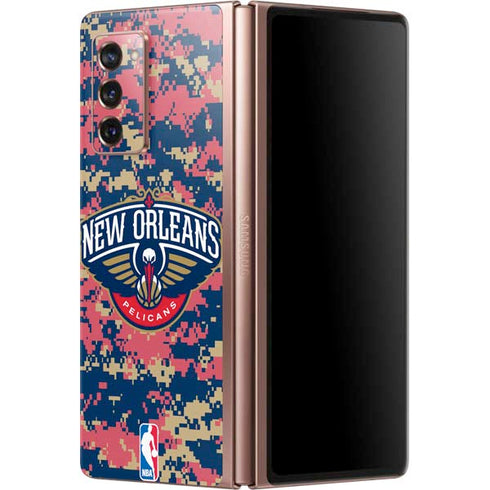 NBA New Orleans Pelicans Digi Camo Galaxy Z Fold2 5G Skin