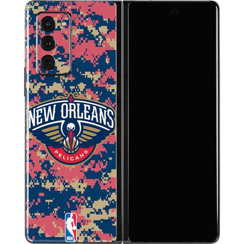 NBA New Orleans Pelicans Digi Camo Galaxy Z Fold2 5G Skin