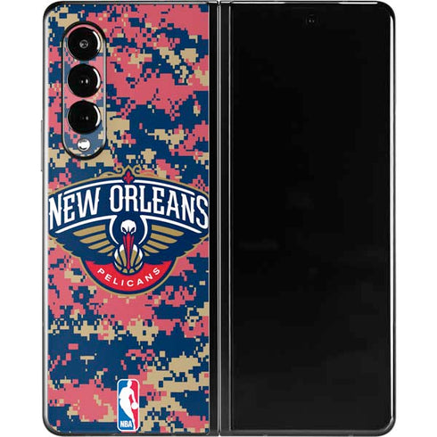 NBA New Orleans Pelicans Digi Camo Galaxy Z Fold3 5G Skin