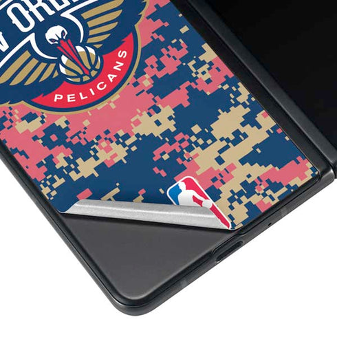 NBA New Orleans Pelicans Digi Camo Galaxy Z Fold3 5G Skin