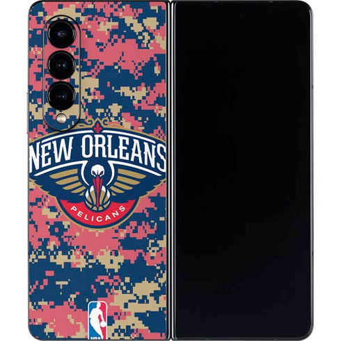 NBA New Orleans Pelicans Digi Camo Galaxy Z Fold4 5G Skin