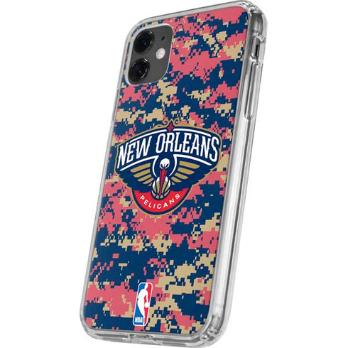 NBA New Orleans Pelicans Digi Camo iPhone 11 Clear Case