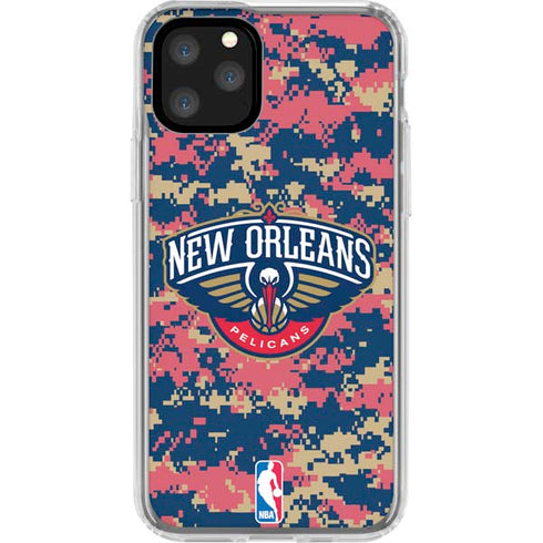 NBA New Orleans Pelicans Digi Camo iPhone 11 Pro Clear Case