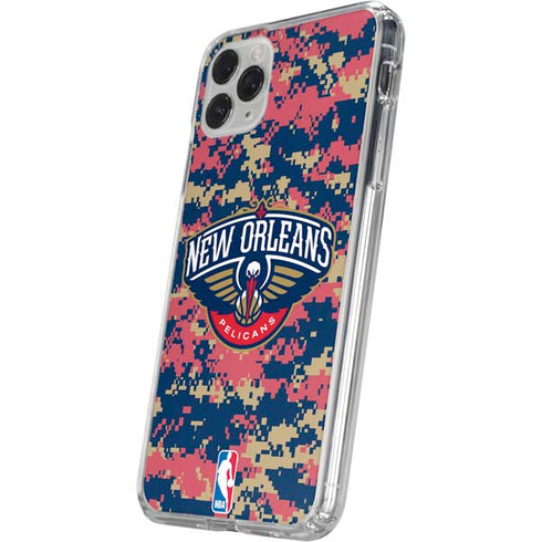 NBA New Orleans Pelicans Digi Camo iPhone 11 Pro Clear Case