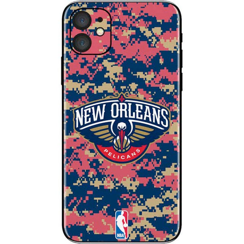 NBA New Orleans Pelicans Digi Camo iPhone 11 Skin