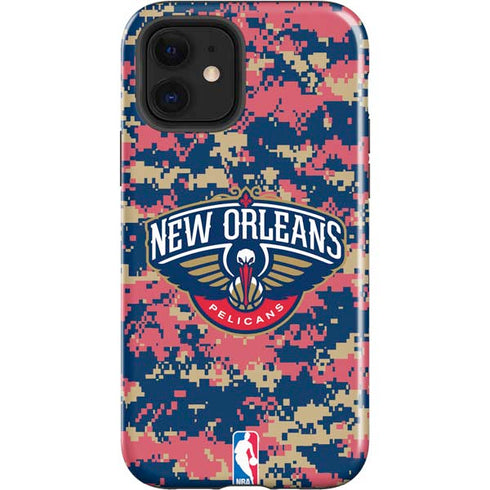 NBA New Orleans Pelicans Digi Camo iPhone 12 Impact Case