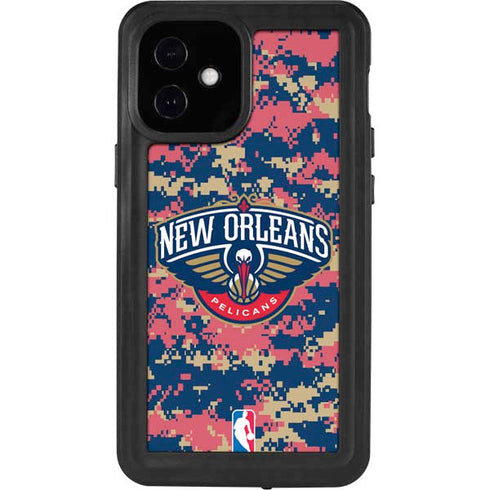 NBA New Orleans Pelicans Digi Camo iPhone 12 Mini Waterproof Case