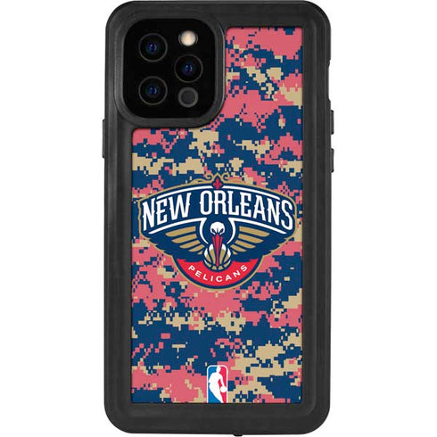 NBA New Orleans Pelicans Digi Camo iPhone 12 Pro Waterproof Case