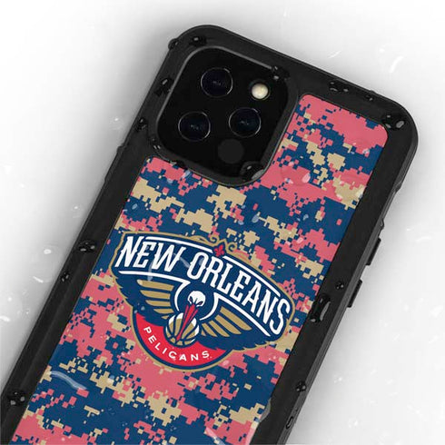 NBA New Orleans Pelicans Digi Camo iPhone 12 Pro Waterproof Case