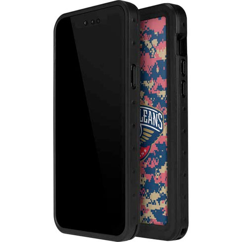 NBA New Orleans Pelicans Digi Camo iPhone 12 Waterproof Case