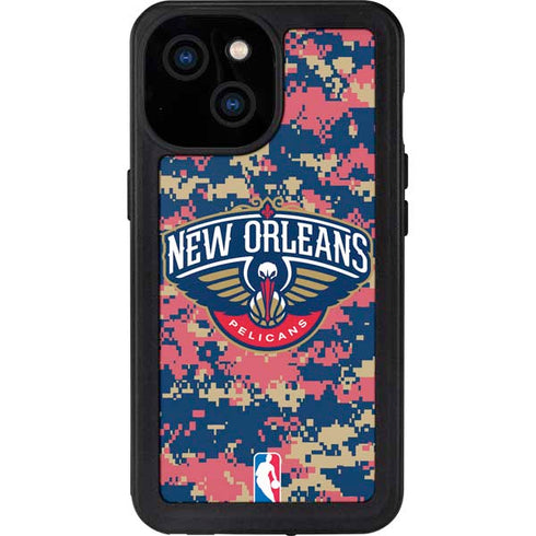 NBA New Orleans Pelicans Digi Camo iPhone 13 Mini Waterproof Case