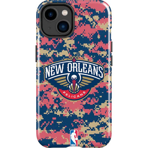 NBA New Orleans Pelicans Digi Camo iPhone 14 Plus Impact Case
