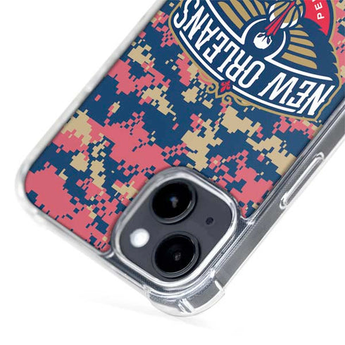 NBA New Orleans Pelicans Digi Camo iPhone 15 Plus MagSafe Case