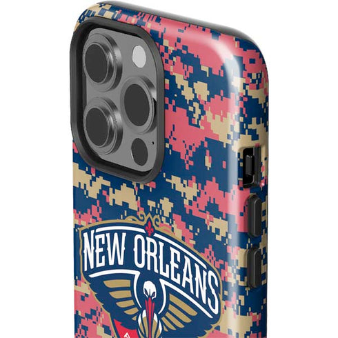 NBA New Orleans Pelicans Digi Camo iPhone 15 Pro Impact Case