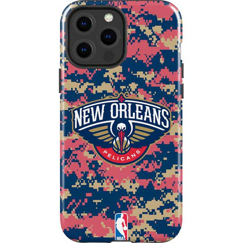 NBA New Orleans Pelicans Digi Camo iPhone 15 Pro Max Impact Case