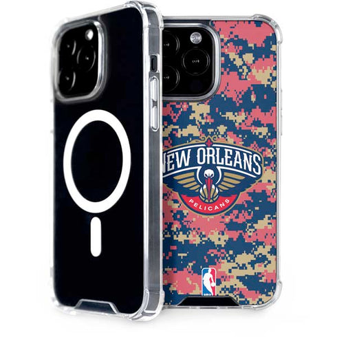 NBA New Orleans Pelicans Digi Camo iPhone 15 Pro Max MagSafe Case