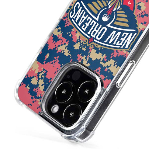 NBA New Orleans Pelicans Digi Camo iPhone 14 Pro Max MagSafe Case