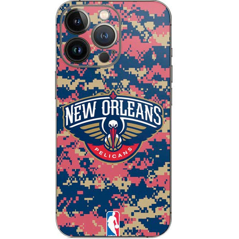 NBA New Orleans Pelicans Digi Camo iPhone 15 Pro Skin