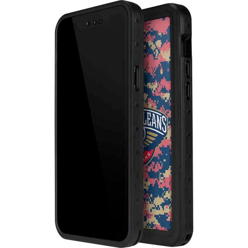 NBA New Orleans Pelicans Digi Camo iPhone 14 Pro Waterproof Case
