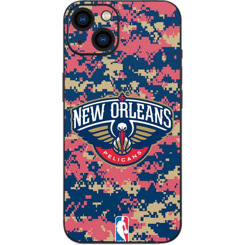 NBA New Orleans Pelicans Digi Camo iPhone 14 Skin