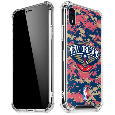 NBA New Orleans Pelicans Digi Camo iPhone XR Clear Case