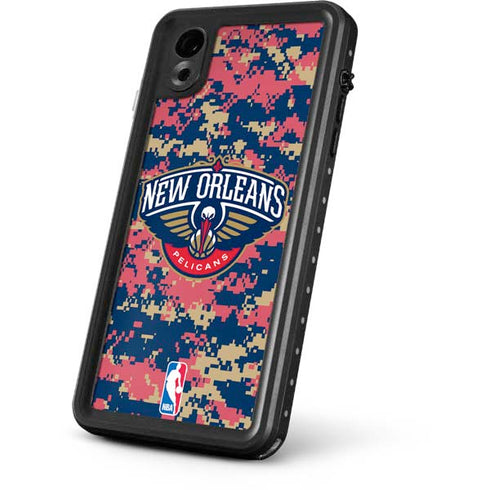 NBA New Orleans Pelicans Digi Camo iPhone XR Waterproof Case