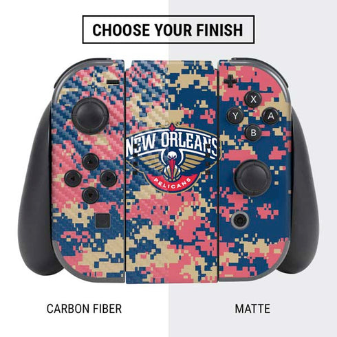NBA New Orleans Pelicans Digi Camo Nintendo Switch Bundle Skin