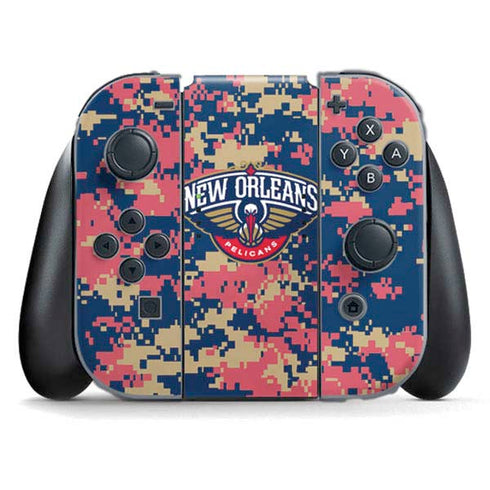 NBA New Orleans Pelicans Digi Camo Nintendo Switch (2017-2021) Joy-Con Controller Skin