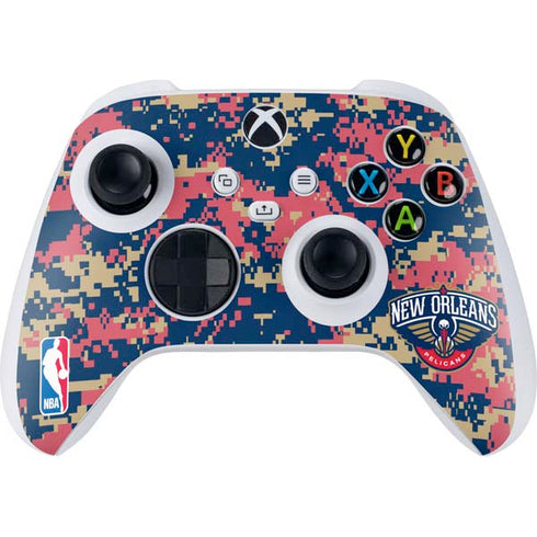 NBA New Orleans Pelicans Digi Camo Xbox Series S Controller Skin