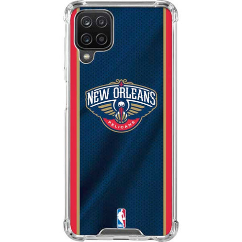 NBA New Orleans Pelicans Jersey Galaxy A12 Clear Case