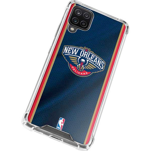 NBA New Orleans Pelicans Jersey Galaxy A12 Clear Case