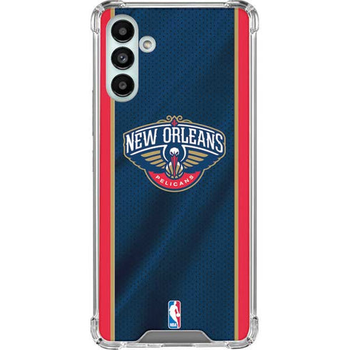 NBA New Orleans Pelicans Jersey Galaxy A13 5G Clear Case