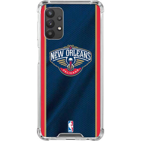 NBA New Orleans Pelicans Jersey Galaxy A32 5G Clear Case