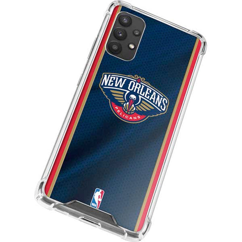 NBA New Orleans Pelicans Jersey Galaxy A32 5G Clear Case