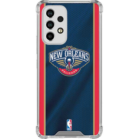 NBA New Orleans Pelicans Jersey Galaxy A53 5G Clear Case