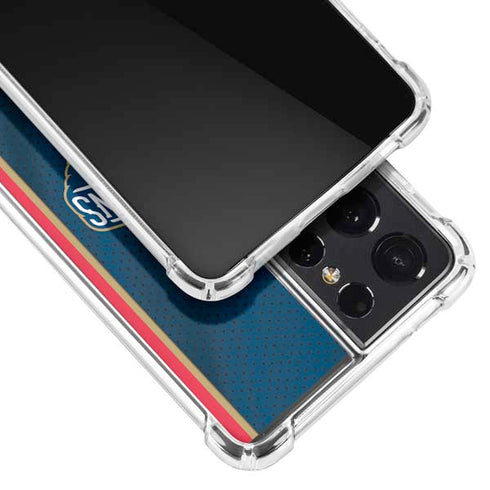 NBA New Orleans Pelicans Jersey Galaxy S21 Ultra 5G Clear Case