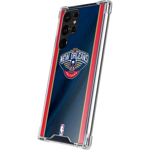 NBA New Orleans Pelicans Jersey Galaxy S22 Ultra Clear Case