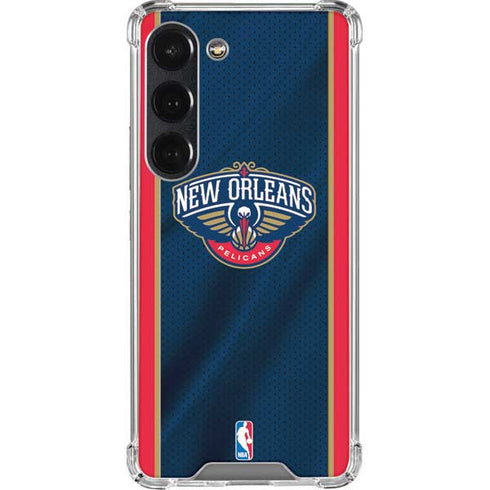 NBA New Orleans Pelicans Jersey Galaxy S23 Clear Case