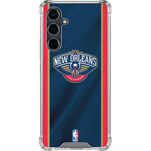 NBA New Orleans Pelicans Jersey Galaxy S23 FE Clear Case
