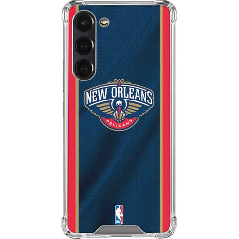 NBA New Orleans Pelicans Jersey Galaxy S23 Plus Clear Case