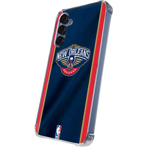 NBA New Orleans Pelicans Jersey Galaxy S24 Clear Case