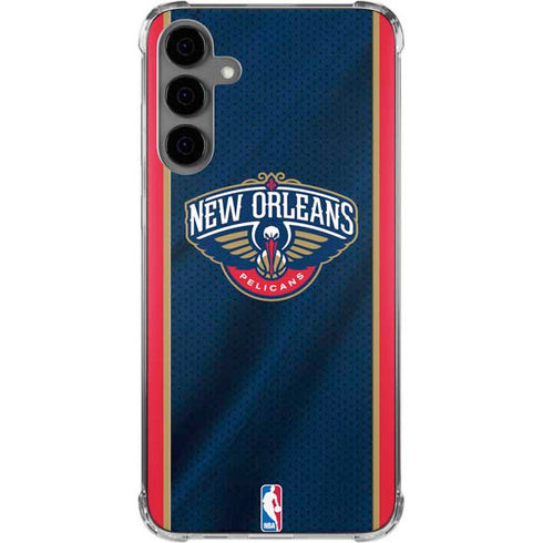 NBA New Orleans Pelicans Jersey Galaxy S24 Plus Clear Case