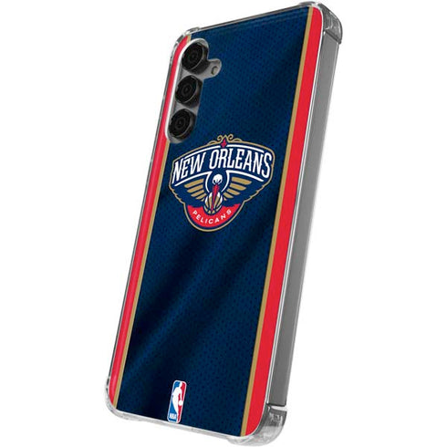 NBA New Orleans Pelicans Jersey Galaxy S24 Plus Clear Case