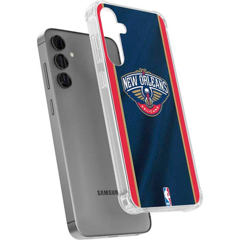 NBA New Orleans Pelicans Jersey Galaxy S24 Plus Clear Case