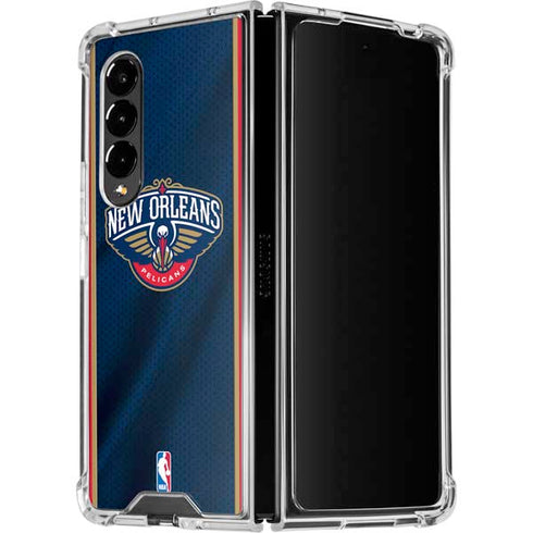 NBA New Orleans Pelicans Jersey Galaxy Z Fold4 5G Clear Case