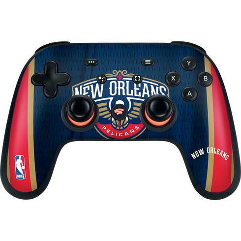 NBA New Orleans Pelicans Jersey Google Stadia Controller Skin