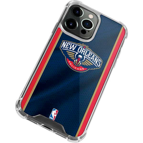 NBA New Orleans Pelicans Jersey iPhone 13 Pro Max Clear Case