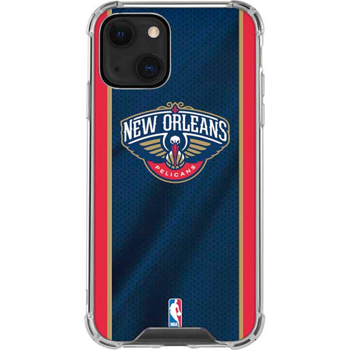 NBA New Orleans Pelicans Jersey iPhone 15 Plus Clear Case