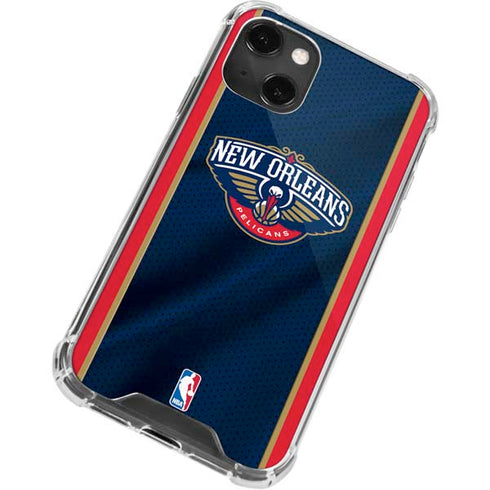 NBA New Orleans Pelicans Jersey iPhone 15 Plus Clear Case
