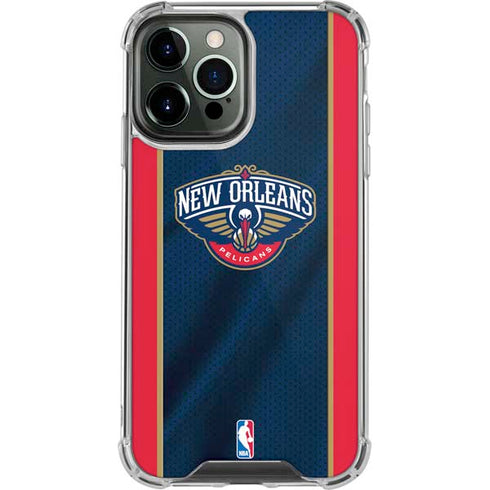 NBA New Orleans Pelicans Jersey iPhone 14 Pro Max Clear Case